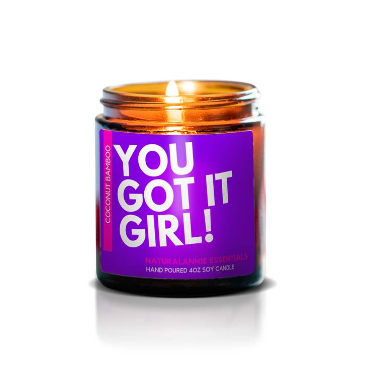 You Got It Girl! Soothing soy Candle by NaturalAnnie Essentials