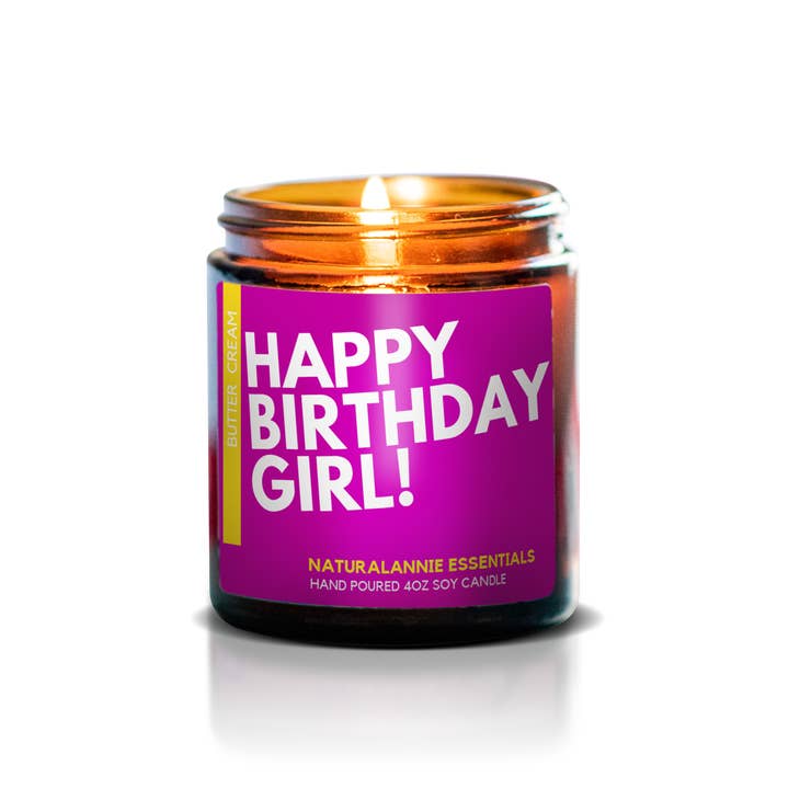Happy Birthday Girl! Candle by NaturalAnnie Essentials